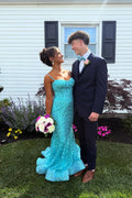 Sparkly Mermaid Sweetheart Sequins Long Prom Dress JP070822