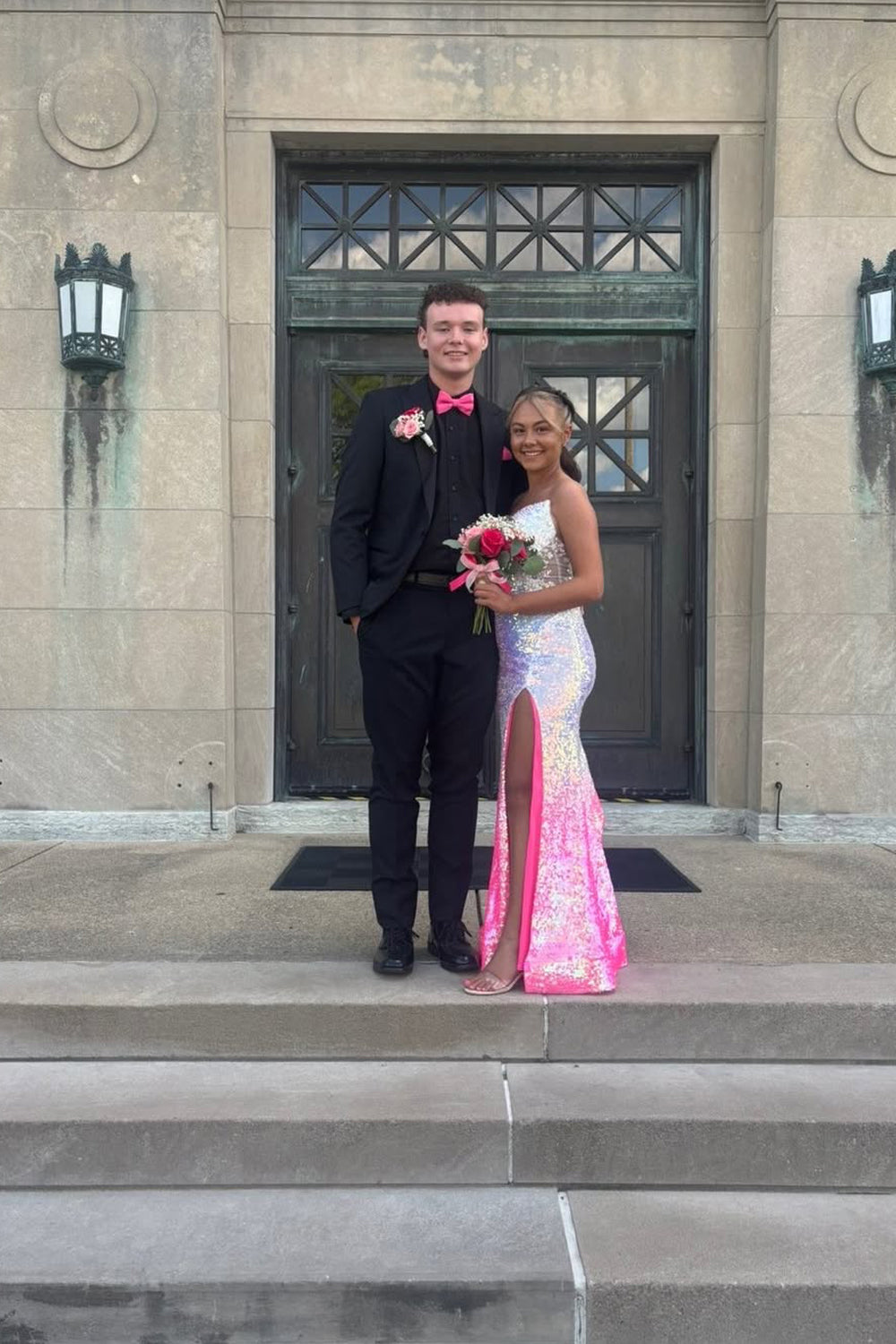 Mermaid Sweetheart Sequins Long Prom Dress with Slit JP070859