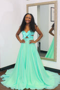 A Line Sweetheart Keyhole Iridescent Organza Prom Dress JP070817