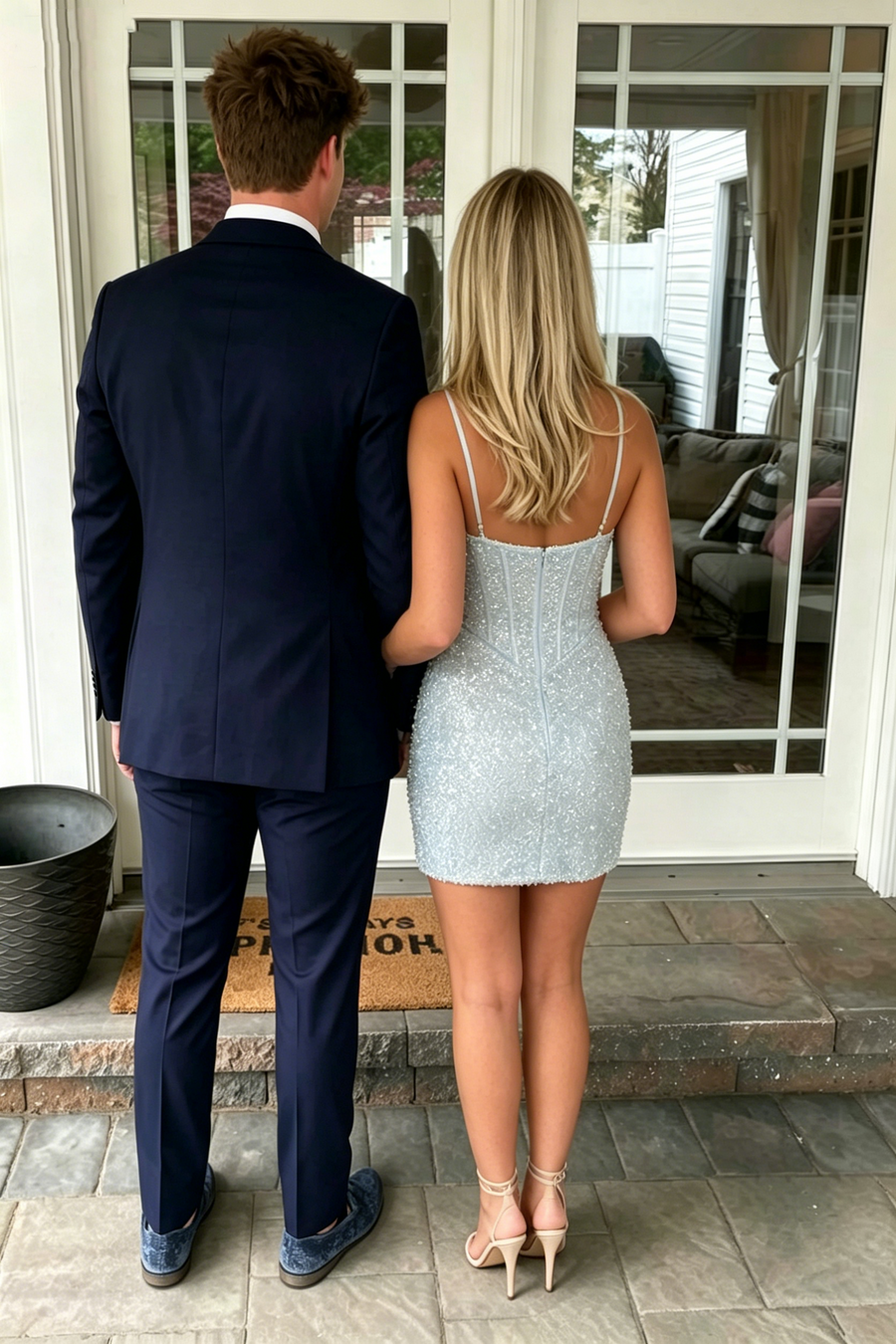 Sky Blue Sequins Bodycon Sweetheart Sequins Short Homecoming Dresses JP062602