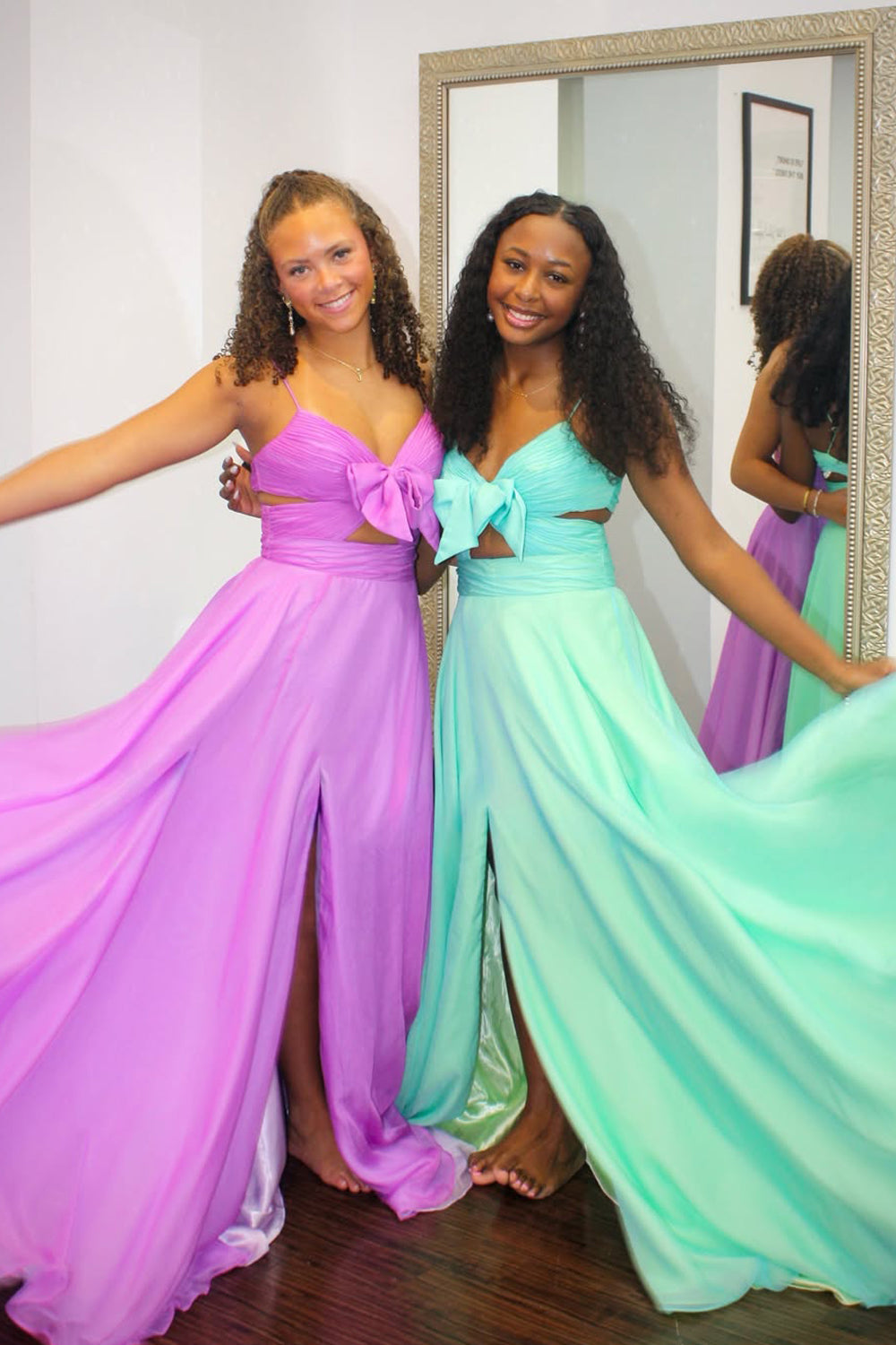 A Line Sweetheart Keyhole Iridescent Organza Prom Dress JP070817