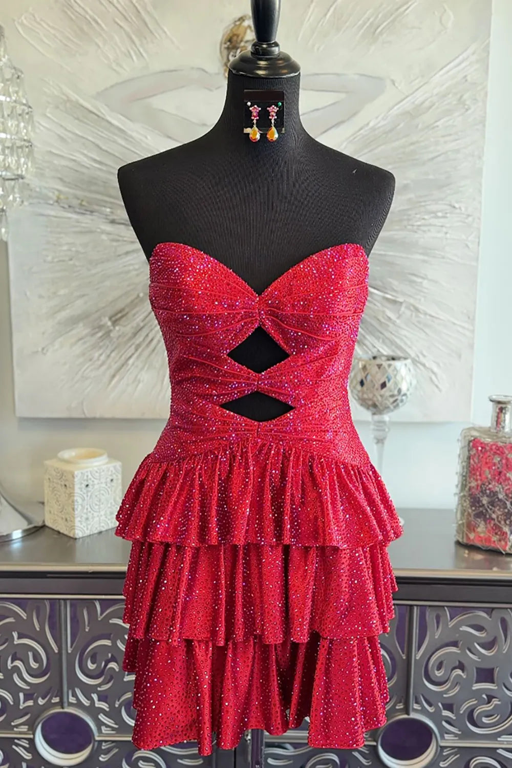 Cute A Line Sweetheart Orange Satin Homecoming Dress with Beading JP061404