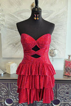 Cute A Line Sweetheart Orange Satin Homecoming Dress with Beading JP061404