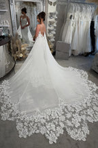 Luxurious Mermaid V Neck Two Piece Beach Wedding Dresses JP26070898