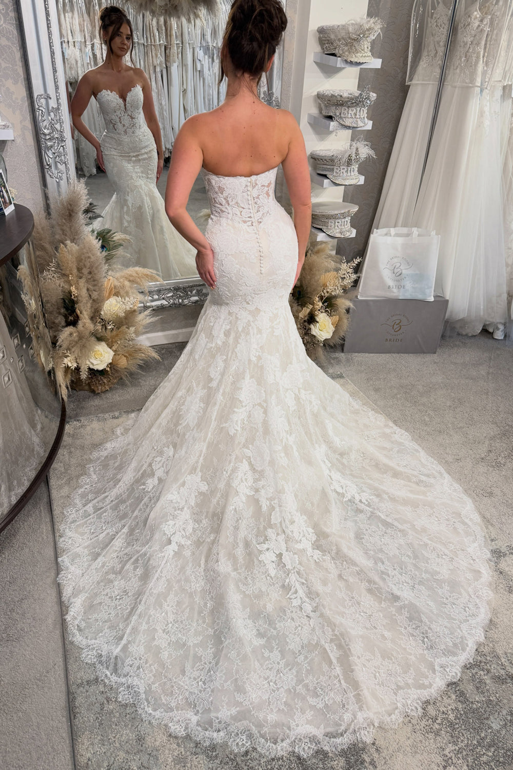 Bohemian Mermaid Sweetheart Lace Wedding Dresses with Appliques JP070937