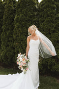 Mermaid Strapless Elastic Satin Wedding Dresses JP070906