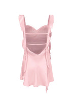 Blush Pink Ruffle Strap Mini Homecoming Dress with Side Cutouts JP25092904