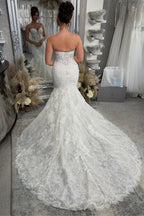 Bohemian Mermaid Sweetheart Lace Wedding Dresses with Appliques JP070937