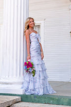 Mermaid Sweetheart Floral Chiffon Long Prom Dress JP070860