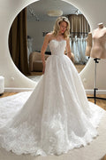 Ball Gown Sweetheart Tulle Lace Wedding Dresses JP26070889