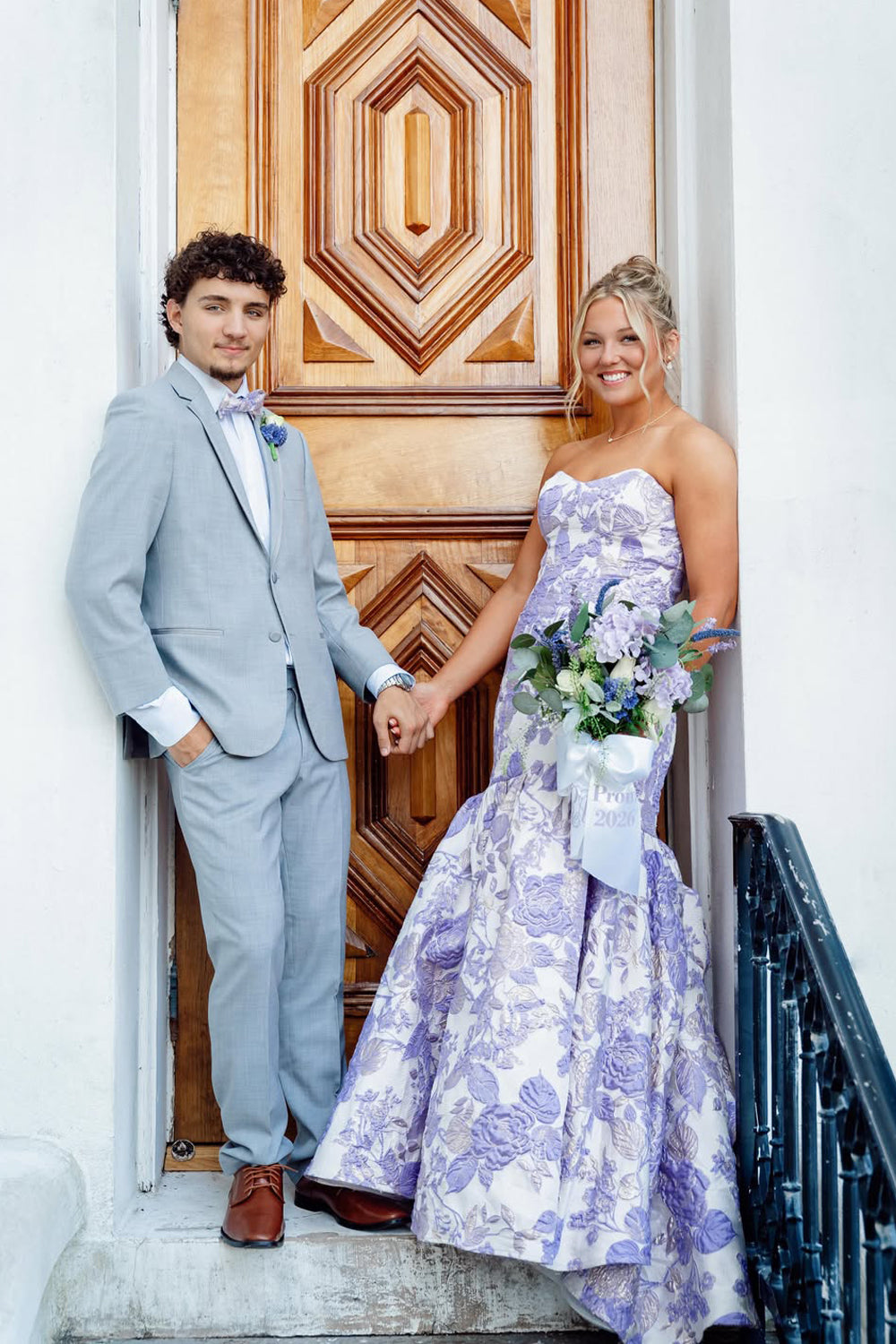 Mermaid Sweetheart Lavender Jacquard Satin Prom Dress JP070856