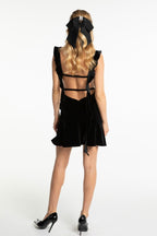 Blush Pink Ruffle Strap Mini Homecoming Dress with Side Cutouts JP25092904