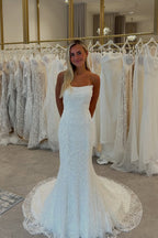 Luxurious Mermaid Lace Beach Wedding Dresses JP26070892