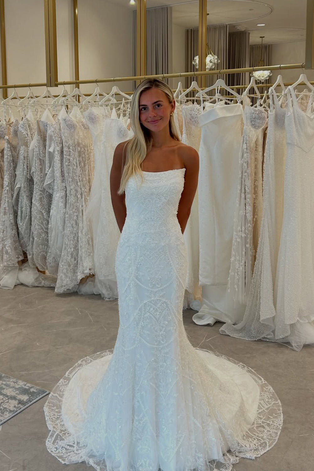Luxurious Mermaid Lace Beach Wedding Dresses JP26070892