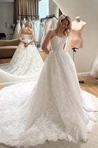 Ball Gown Sweetheart Tulle Lace Wedding Dresses JP26070889