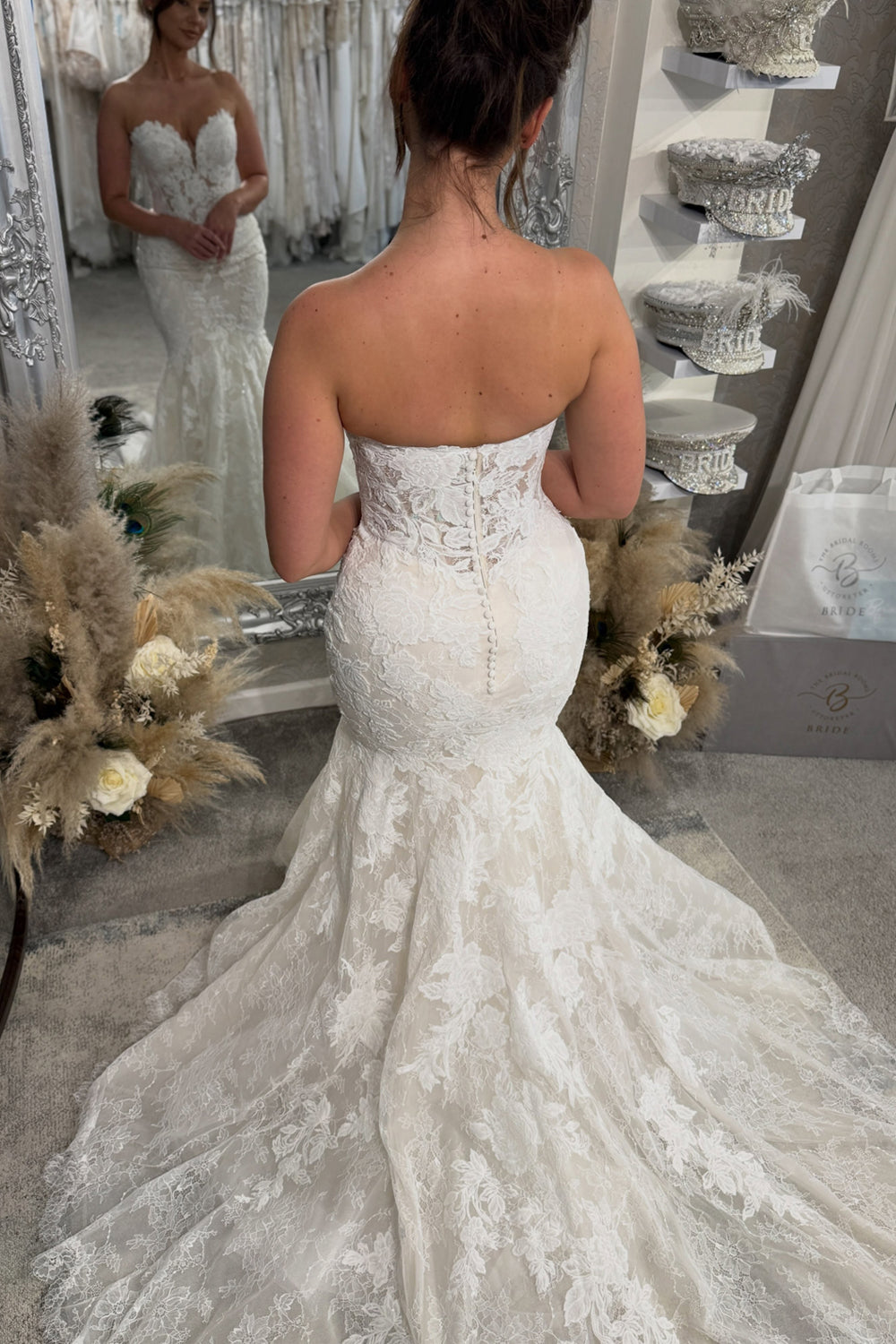 Bohemian Mermaid Sweetheart Lace Wedding Dresses with Appliques JP070937