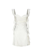 Blush Pink Ruffle Strap Mini Homecoming Dress with Side Cutouts JP25092904